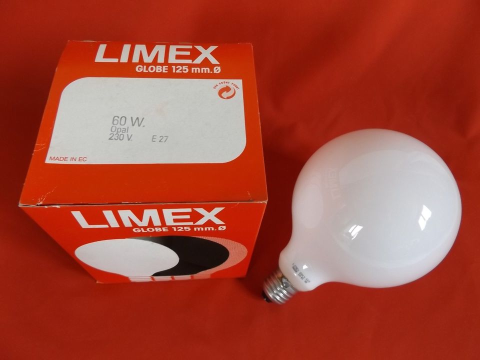 Limex Globe Ø G 125 mm OPAL 60W E27 Kugellampe NEU dimmbar in Freiburg im Breisgau