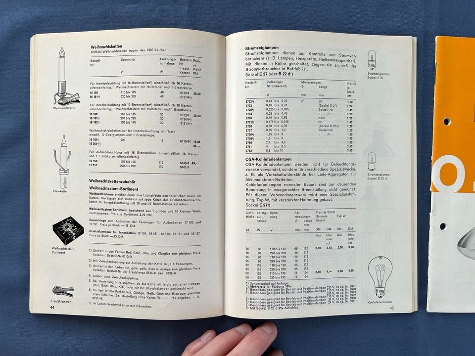 Heft AEG Osram Lichtquellen für Photo und Projektion 1966 in Bremen