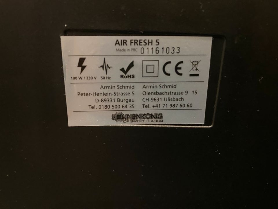 Sonnenkönig Lufterfrischer Air Fresh 5 in Gundelsheim