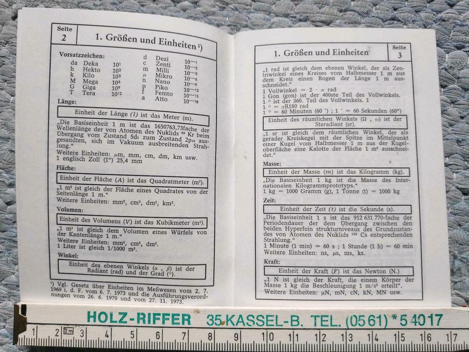 Formelsammlung für das Metallgewerbe / KFZ-Gewerbe in Göttingen