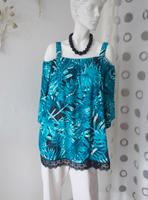Luftiges "Cold Shoulder" Shirt m. Spitze >NEU< Gr. 56/58 blau gem Nordrhein-Westfalen - Krefeld Vorschau