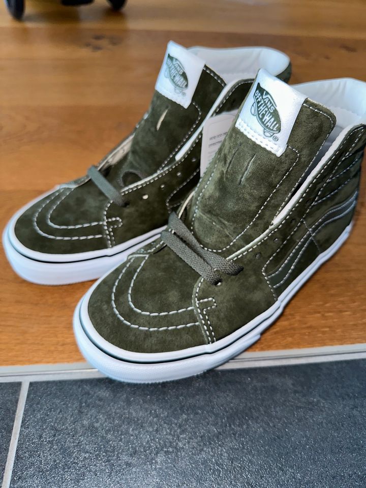 Vans (SK-8 hi) grün Wildleder Größe 35 in Hungen