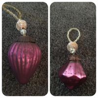 ◇ 12x Christbaumschmuck Anhänger Deko violet/pflaume ◇ Glitzer ◇ Baden-Württemberg - Ettlingen Vorschau