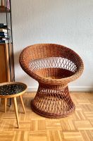 Vintage Korbsessel 70er Rattan Midcentury Nordrhein-Westfalen - Willich Vorschau