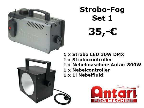 Nebelmaschine & Stroboskop SETS für Clubs & Disko Mieten Verleih in Berlin