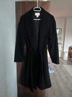 H&M Mantel schwarz Bindegürtel 34 36 Conscious Bremen - Vegesack Vorschau