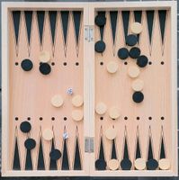 Schachbrett und Backgammon Spiel aus Holz mit Figuren Schleswig-Holstein - Grande Vorschau