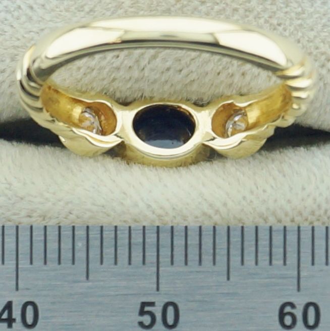 Ring Gold 585 mit Brillanten Saphir, Brillantring, Goldring in Friedelsheim