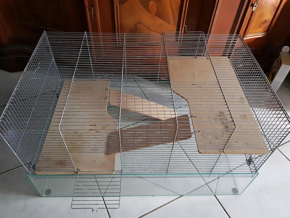 Käfig Kleintier Hamster Maus mit Glas in Holzwickede