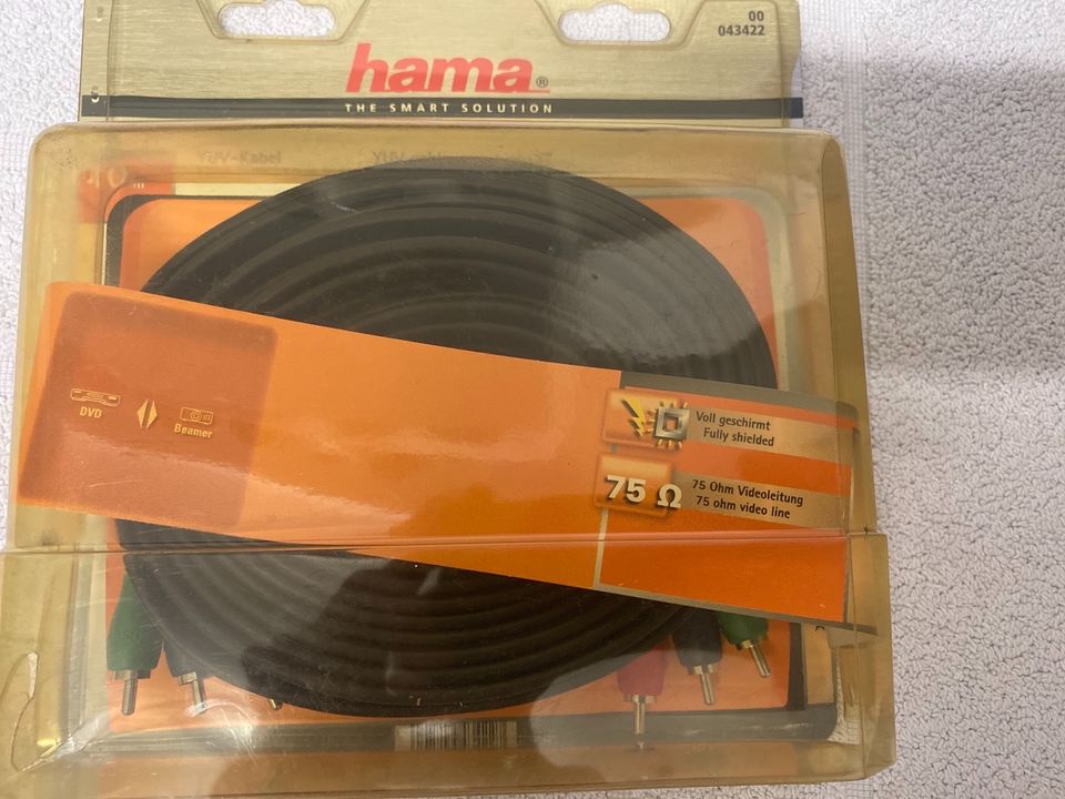 Hama YUV-Kabel, 3xCinch auf 3xCinch, 10m, neu in Großenlüder