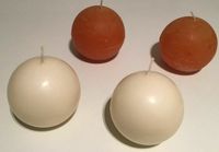 4x KERZEN WACHS NEU KUGEL WEISS ORANGE EDEL ELEGANT TOP GESCHENK München - Bogenhausen Vorschau