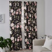 Ikea Vorhang Gardine Schal Rosenmott 145 x 300 cm Schwarz/Blumen Berlin - Reinickendorf Vorschau