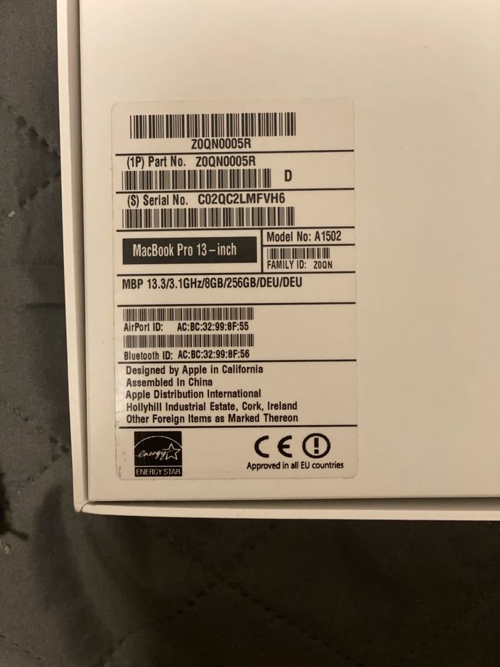 MacBook Pro (Retina 13 Zoll, Anfang 2015, 256GB) in Nürnberg (Mittelfr)