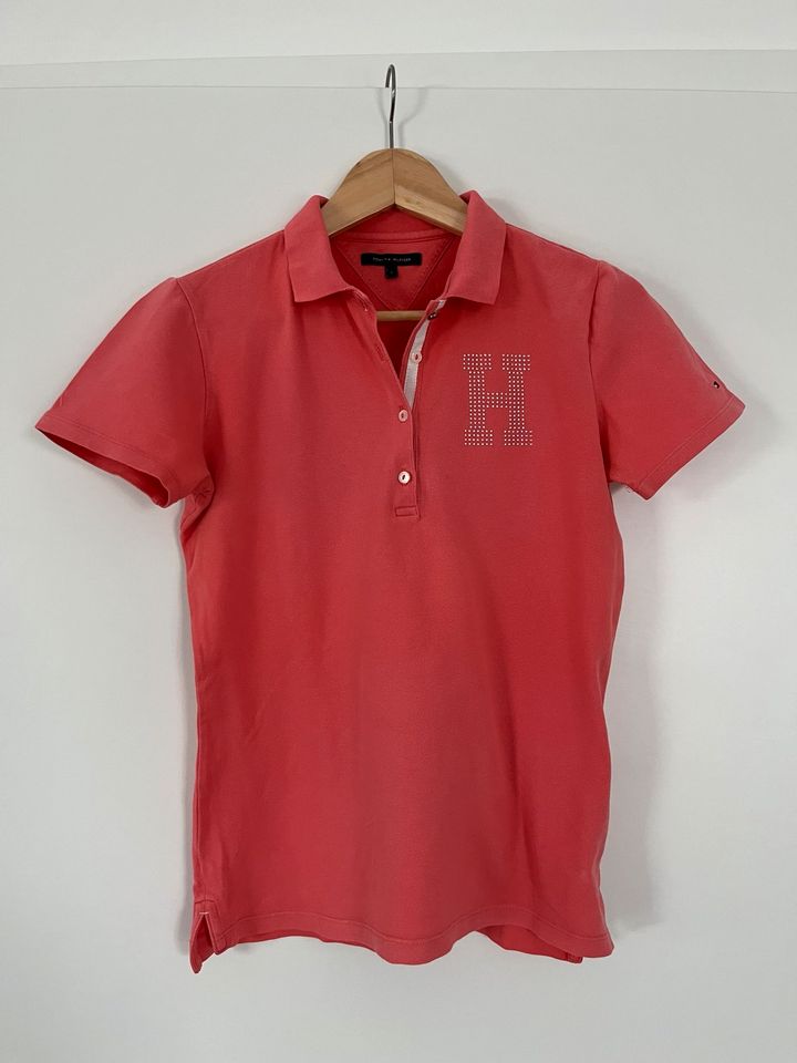 2 Tommy Hilfiger Poloshirts pink/ apriko in Büdingen