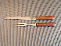 Messer 18 cm mit Gabel und Holzgriff gebraucht Bayern - Sinzing Vorschau