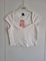 Damen T-Shirt weiß Herzausschnitt Baden-Württemberg - Mauer Vorschau