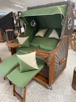 Luxus Teak Strandkorb 2,5 Sitzer Uni Grün Beige UNIKAT ! Bullaugen Schleswig-Holstein - Lütjensee Vorschau