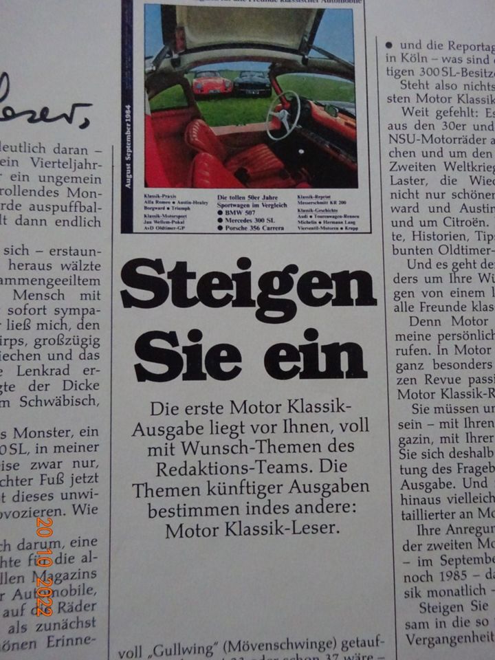 MOTOR - KLASSIK Erstausgabe August/Sept. 1984 ORIGINAL in Haibach Unterfr.