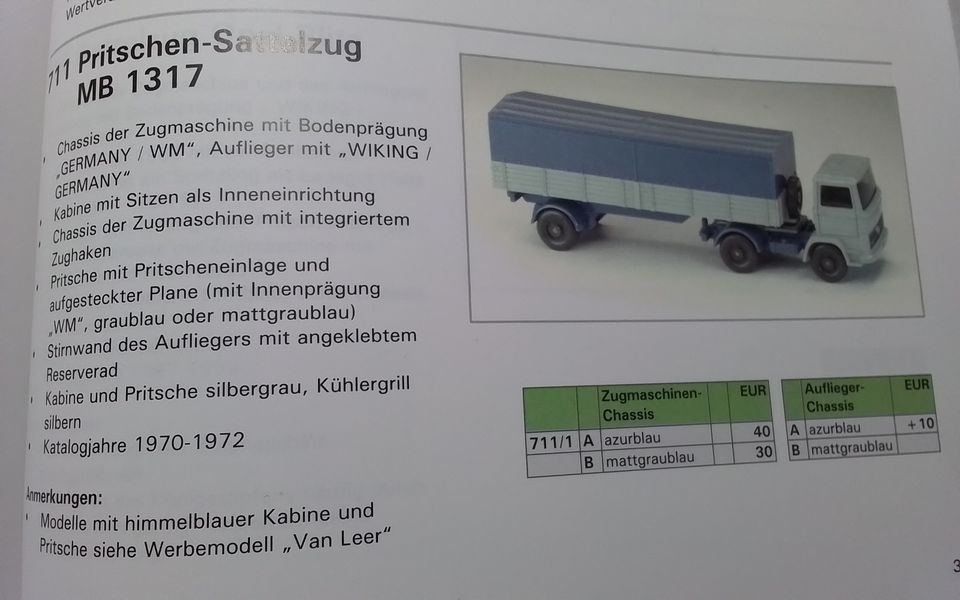 Wiking Sattelzug MB 1317, 1970-72, Saure 711/1A/A in Stade