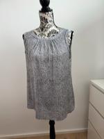 Ärmellose Bluse von Comma, weiß mit blauen Punkten Köln - Fühlingen Vorschau