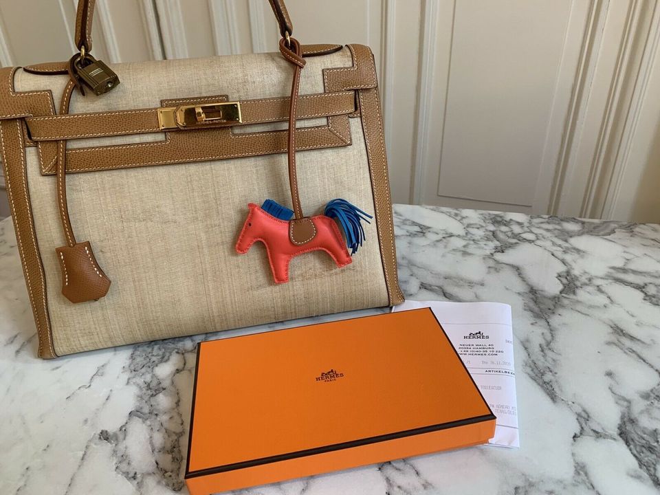 Hermès Anhänger Rodeo PM Rose Texas Bleu Zanzibar Kelly Birkin in Hamburg