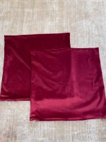 2x Kissenbezüge Rot/Beere Samt 50x50cm Niedersachsen - Seevetal Vorschau