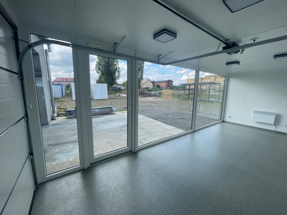 Garage mit Glaswand 7x3x2,8 m Bürocontainer  Wohncontainer in Görlitz