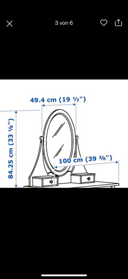 *Schminktischaufsatz* für Hemneskommode Ikea in Wenden