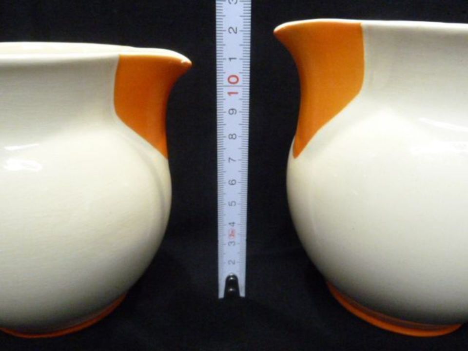 2 Waechtersbach/Wächtersbach Art Deco 1930 Krug Creme/Orange in Schwäbisch Gmünd