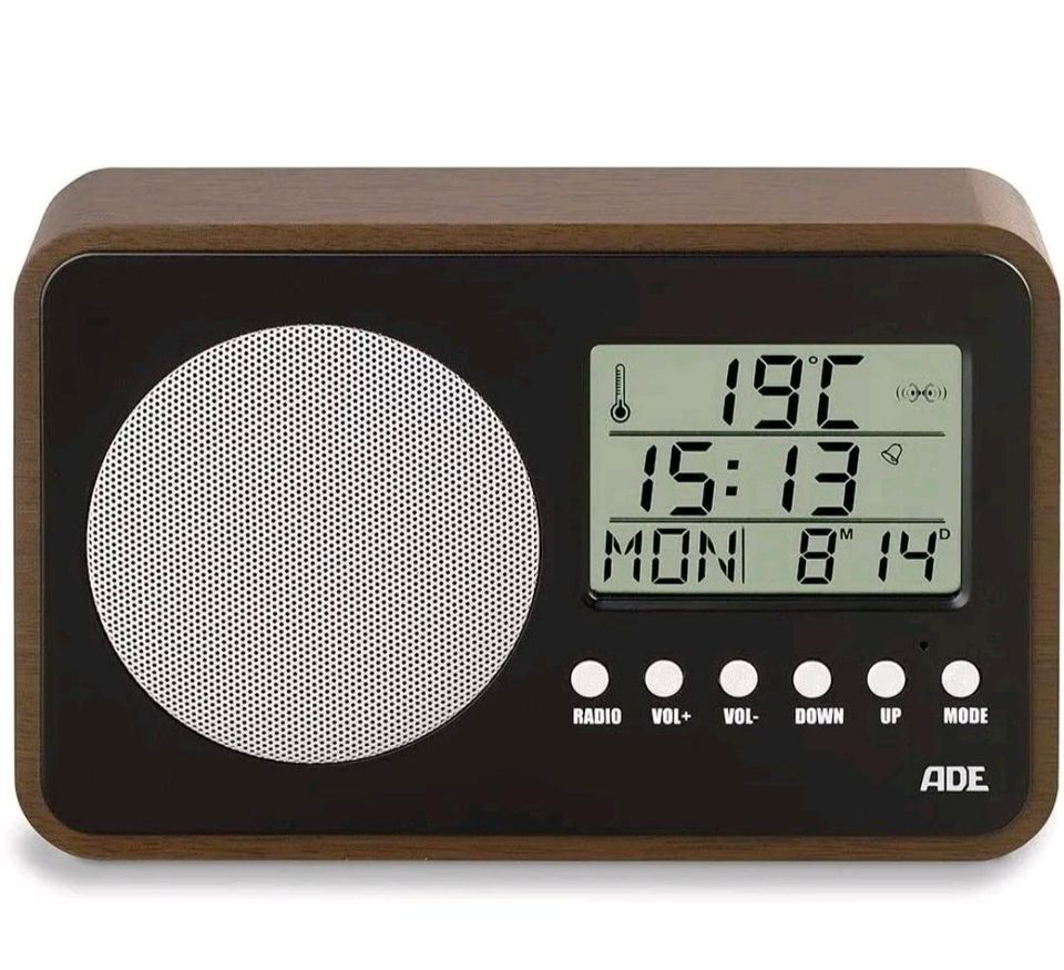 ADE BR 1705 Kompaktradio AM/FM Radio mit Wecker, Thermometer in Bad Füssing