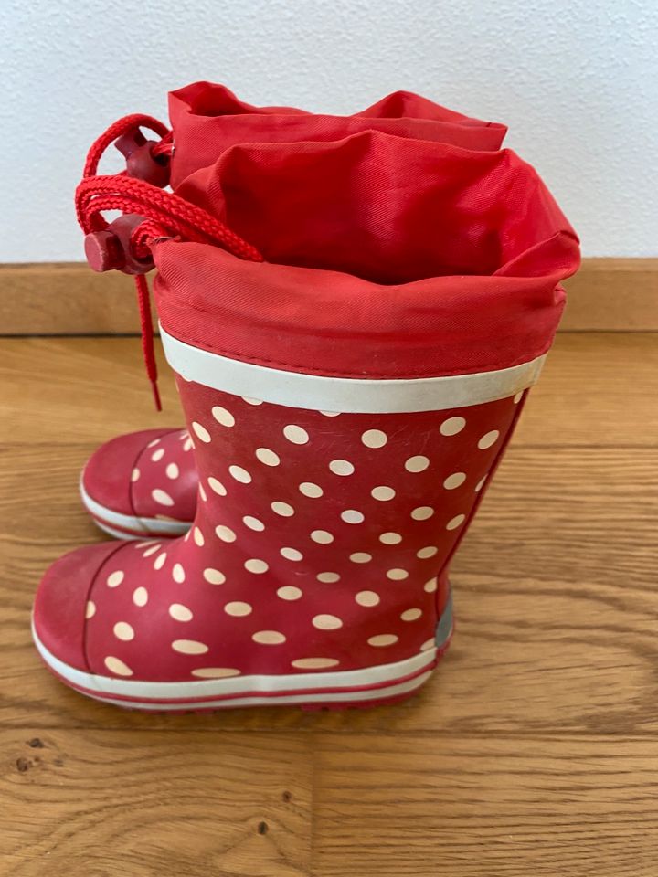 Gummistiefel rot Punkte Playshoes gr 25 in Waldkirchen