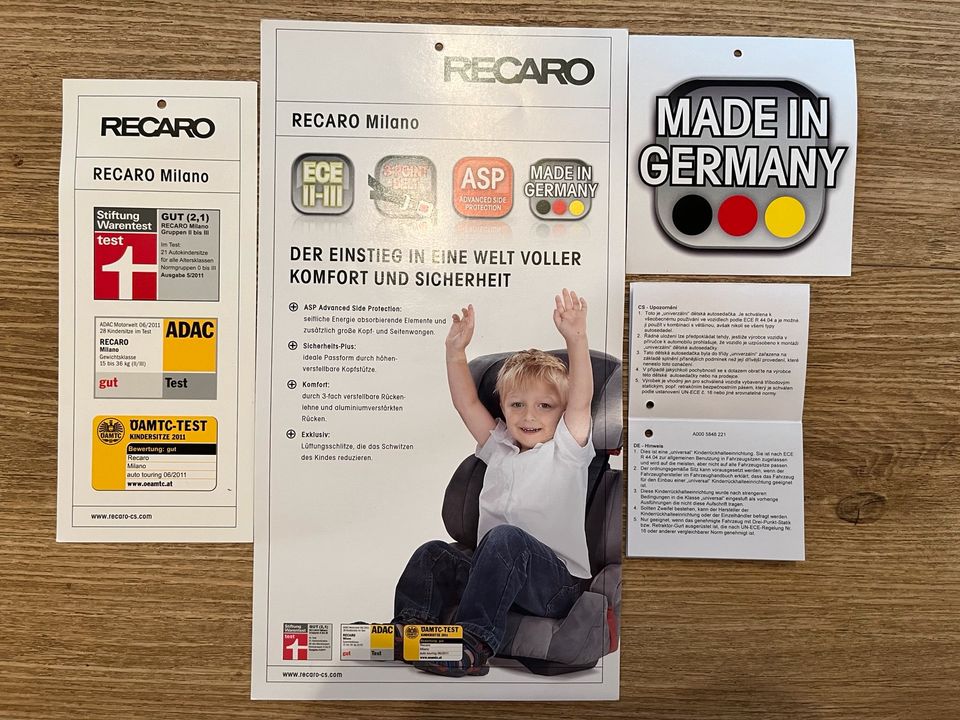 *Recaro Milano Auto Kindersitz 15-36kg 3-12Jahre + start 9-18kg* in Lennestadt