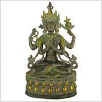 Avalokiteshvara Chenrezig Tara Buddha 36cm 3,8kg Messing Nepa Bayern - München-Flughafen Vorschau