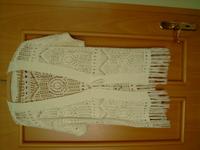 Strickjacke Lochmuster Fransen kurzer Arm Gr. M von Canda weiß Sachsen - Stauchitz Vorschau