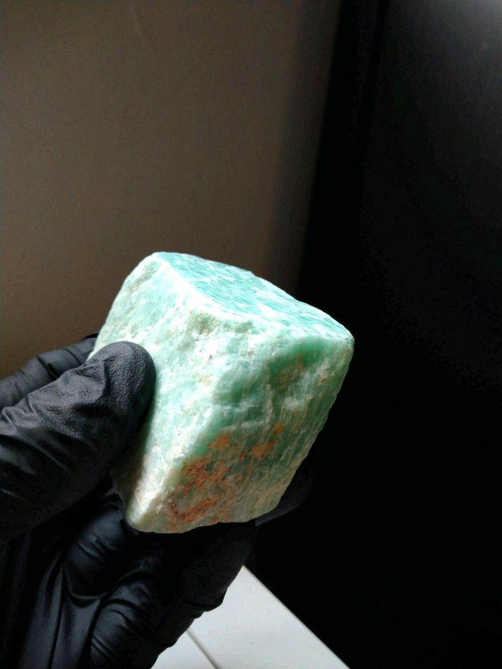 2 x Amazonit blau & grün Amazonite Rohstein Madagaska Mineralien in Neuruppin
