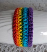 Armbänder gehäkelt Regenbogen selfmaderosa blau Dithmarschen - Linden Vorschau