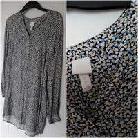 H&M Leichtes MIDI Kleid gemustert schwarz blau weiß gelb Niedersachsen - Achim Vorschau