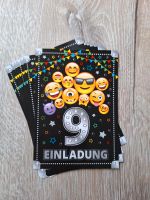 7 x Einladung 9. Geburtstag Smiley Brandenburg - Kolkwitz Vorschau