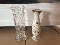 Bleikristall Vase 26 cm/Ü Keramik Retro Vase 23 cm mit Goldrand Niedersachsen - Peine Vorschau