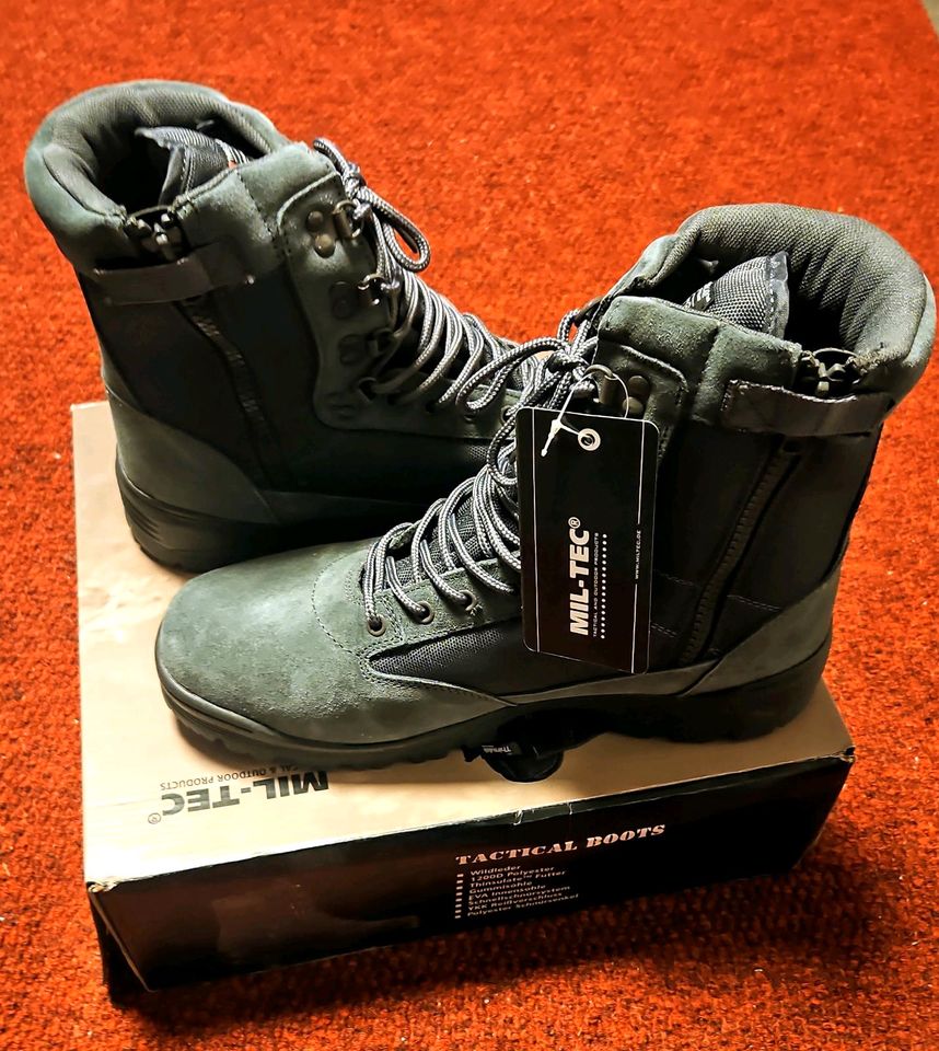 Winterstiefel "Miltec" Wildleder grau Gr.47 mit Zipper 2X NEU in Potsdam