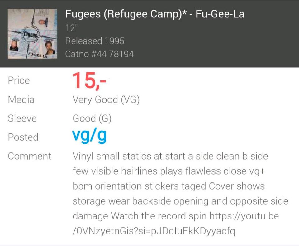 Fugees Vinyl Div. LP Singles US EU Releases Hip Hop in Berlin