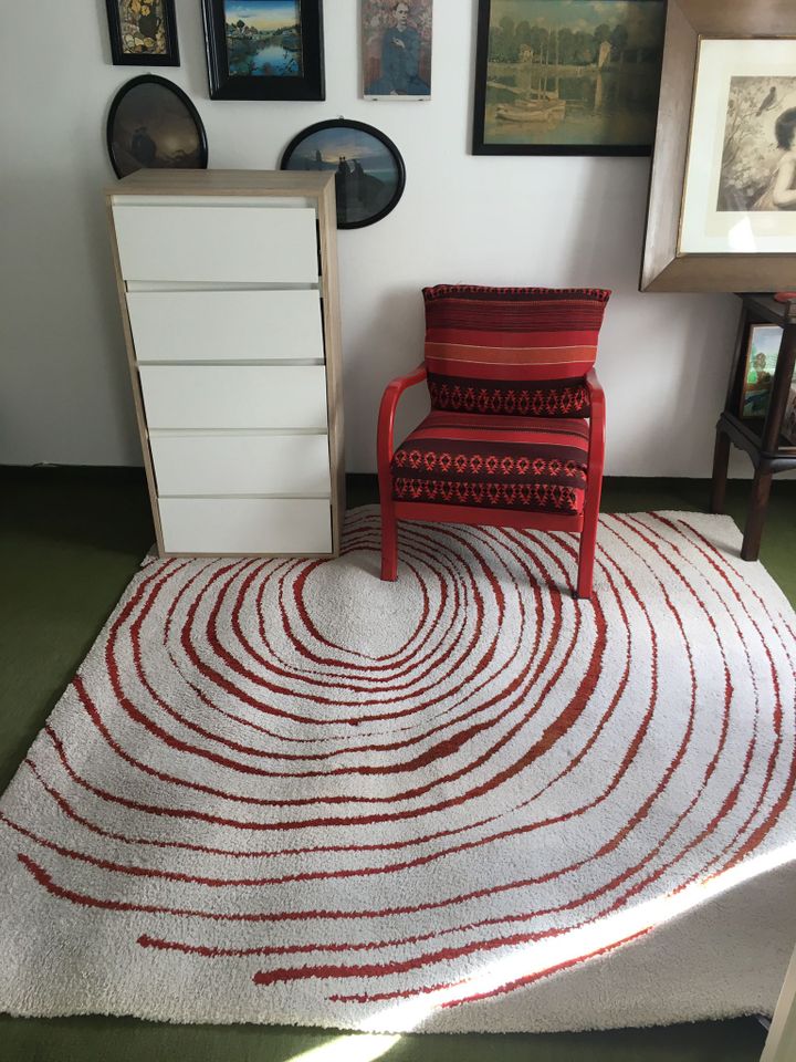 Teppich 200 x 200 cm rot / weiß in Schrobenhausen