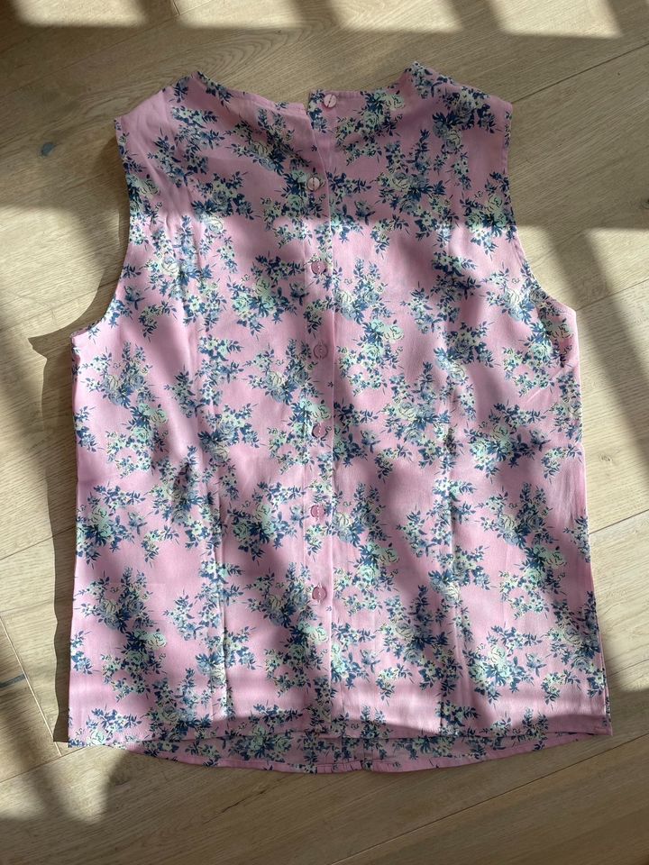 Benetton Bluse rosa mit floralem Print in Salach