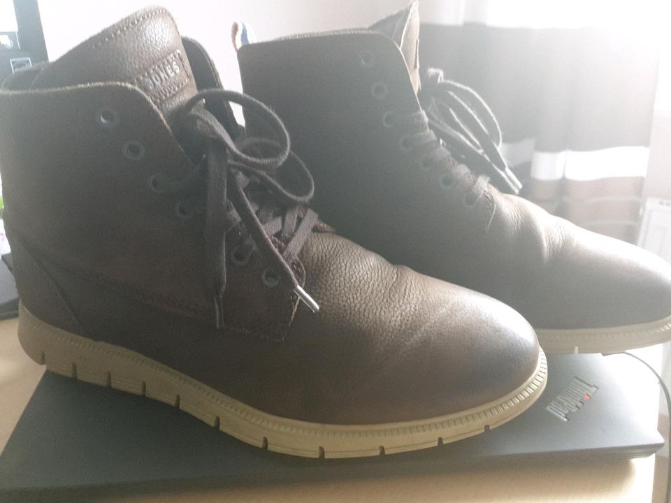 Jack & Jones Leder Stiefel Herren Gr. 44 in Wentorf