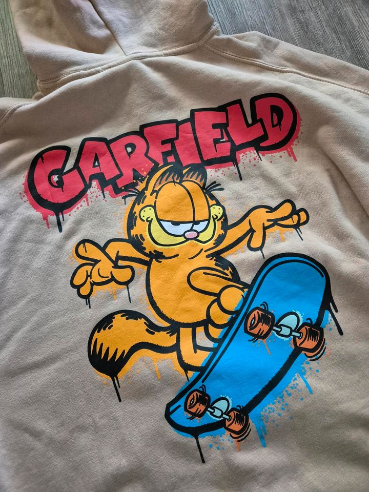 Hoodie Garfield H&M Neu Gr 158 164 S Kapuzenpullover Comic Pulli in Wartenberg