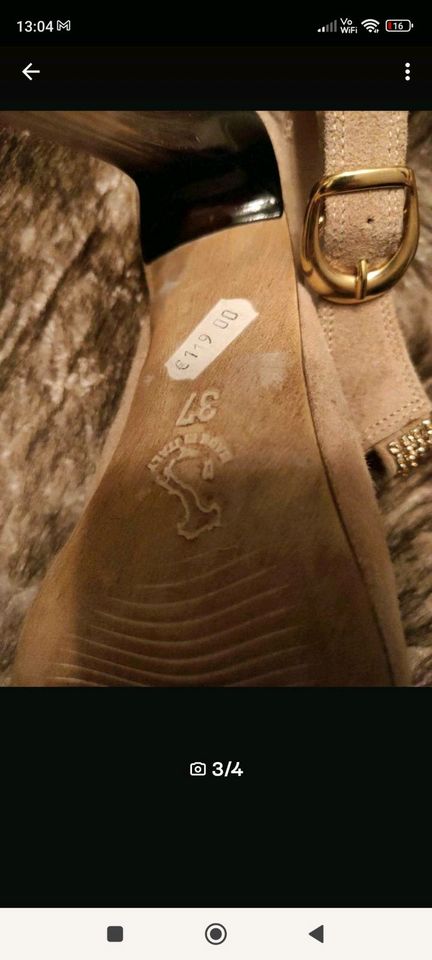 Neue Echtleder Stiletto Sandaletten aus Italien Gr. 37 in Bad Aibling