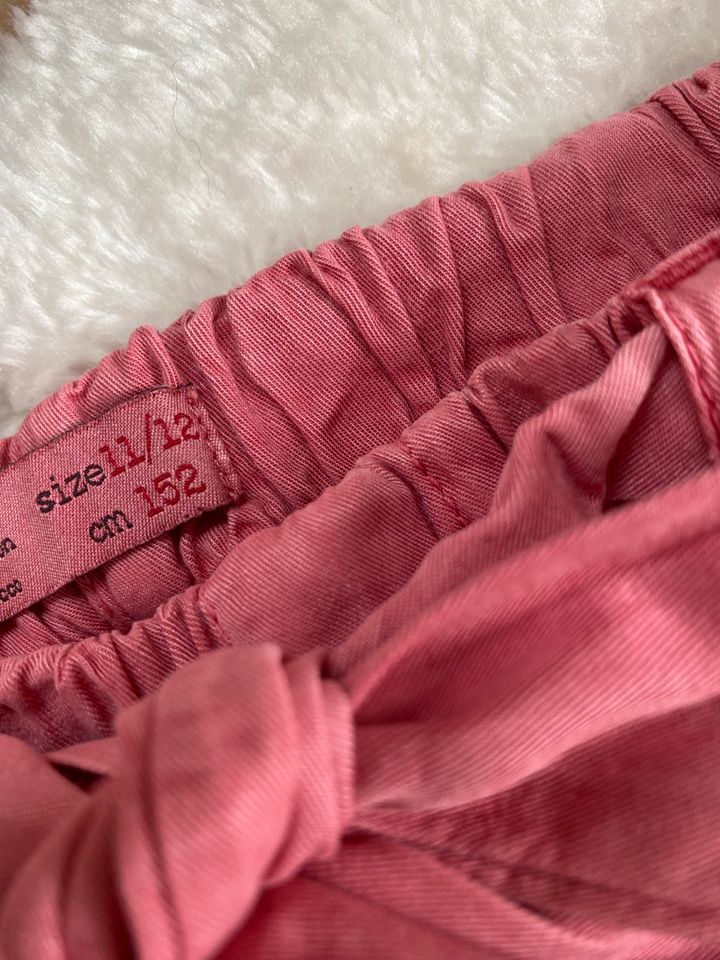 ZARA leichte Sommer Hose pink beere Gr. 152 Gummibund in Neckargemünd