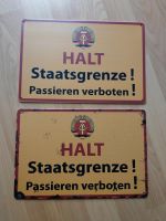 Blechschild 20x30cm gewölbt Halt Staatsgrenze DDR Passieren verbo Sachsen - Bautzen Vorschau