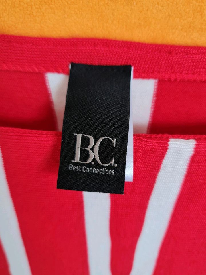 Best Connections Pulli, Pullover, Gr. 36/38 rot weiss gestreift in Espelkamp