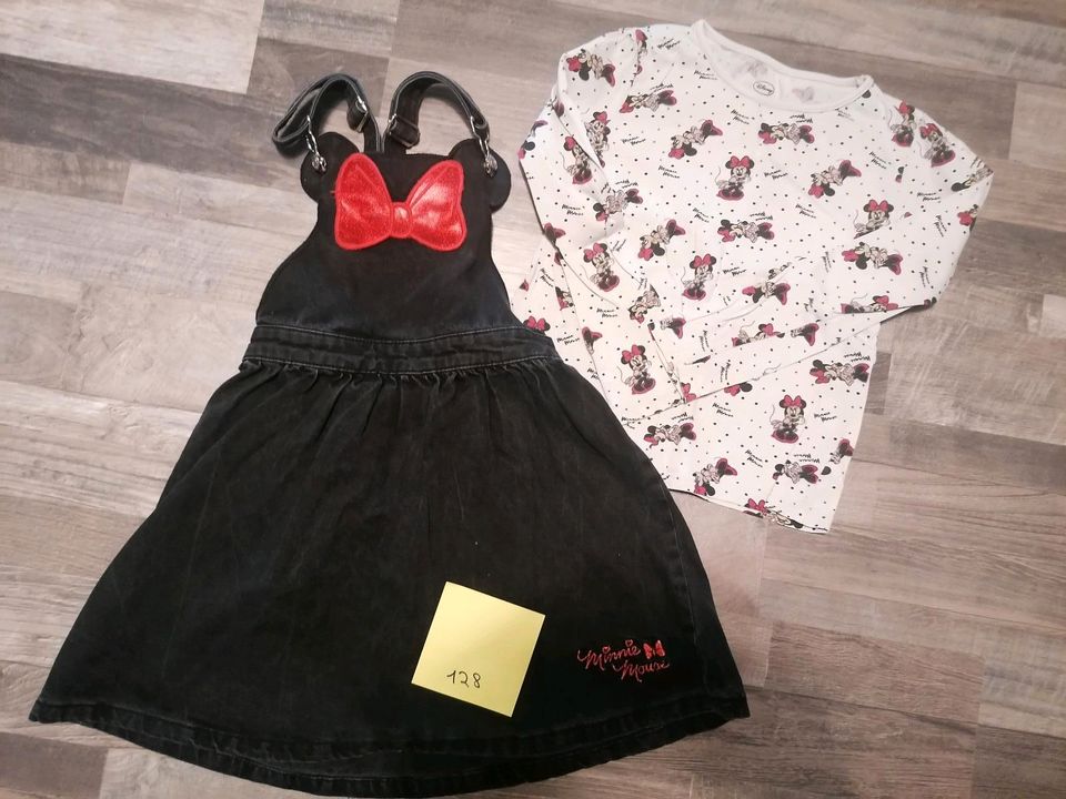 Kleid+LA Shirt Gr. 128 Minnie Mouse abzugeben in Dillingen (Saar)